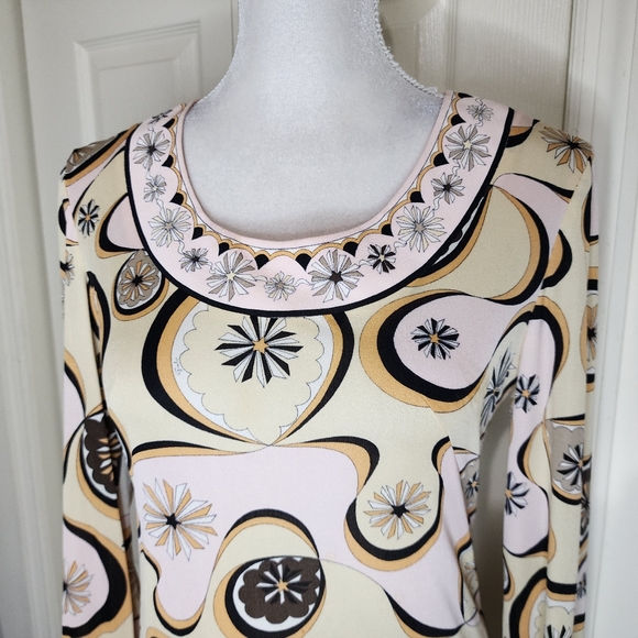 Authentic Vintage EMILIO PUCCI Silk Blouse Sz 12 **Rare Print!!! - Picture 2 of 7
